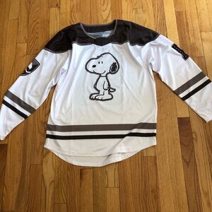 Snoopy ladies long  Sleeve Shirt - White and Black